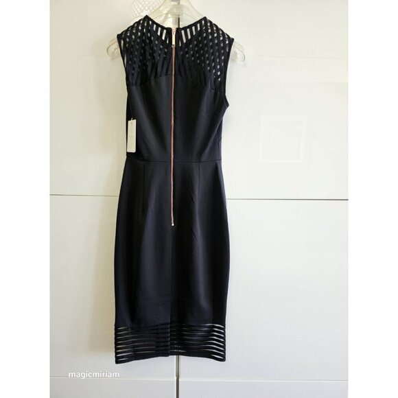 BNWT TED BAKER LONDON LUCETTE MESH DETAIL BODYCON DRESS black - Picture 13 of 16